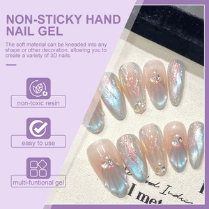 Non-Sticky <b>Nail</b> Carving Extension UV <b>Gel</b> <b>Set</b> with UV Lamp and Brush Non-Toxic Builder <b>Gel</b> Kit for DIY Manicure <b>Nail</b> Salon - Product Image 2