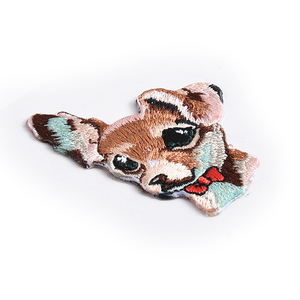 Irregular Factory Wholesale Customized Logo Cute <b>Dog</b> Embroidery Fabric - Product Image 4
