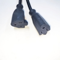 15A 3x12AWG SJT 125V ETL-Zertifiziertes US Nema 5-15P Stecker auf 2x 5-15R Buchse Industrie-Stromkabel