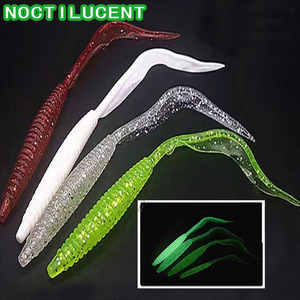 Leurre souple artificiel en plastique Top Right 100mm/5g et 150mm/7g, type ver, pour la pêche au bar en lac et en rivière - Product Image 5