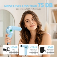 Sèche-cheveux professionnel pliable mini de voyage 110000 tr/min, sèche-cheveux ionique sans dommages thermiques, sèche-cheveux pour coiffage avec diffuseur