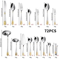 Coffret de couverts en acier inoxydable pour cadeaux d'affaires – Couteau à steak, fourchette, cuillère – Réutilisables et durables pour la restauration