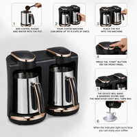 Machine à café électrique LEAZO personnalisée 240V, Kahve Makinesi, anti-débordement, portable, Cafetera, machine à café turque