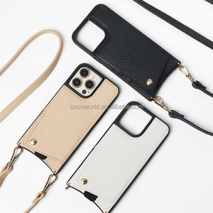 Custodia per telefono in vera pelle con cinturino con tracolla <span class=keywords><strong>a</strong></span> tracolla custodia per cellulare - Product Image 4