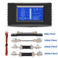 Testeur de batterie numérique PZEM-015 10A/50A/100A/200A/300A, compteur d'énergie, testeur de puissance, de capacité, d'impédance et de courant résiduel avec shunt