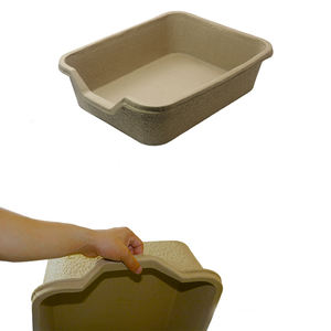 Pâte de bois écologique Matériau en papier jetable Bacs à litière pour chat Bacs à litière pour voyage intérieur Petits animaux - Product Image 4
