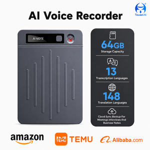 TeWeekAI Dictaphone intelligent IA 64 Go - Transcription vocale WAV, Traduction, Cartographie mentale, Réunion, Conférence, Alliage d'aluminium, Fixation magnétique - Product Image 2