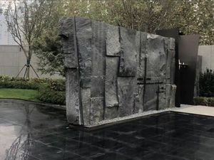Popular piedra de granito gris oscuro piel pared cadding seta piedra para decoración Exterior e Interior - Product Image 3