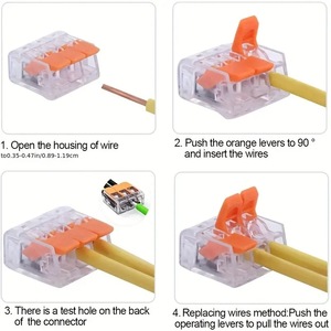 ชุดอุปกรณ์เชื่อมต่อสายไฟแบบก้านโยก 75 ชิ้น ขนาด 28-12 AWG สำหรับใช้งานข้ามประเทศ - Product Image 5