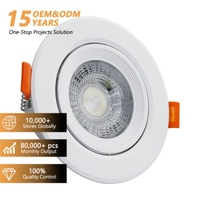 Plafonnier LED encastré pour bâtiment, en plastique, 9W 7W 5W 3W, rond, carré, spot COB