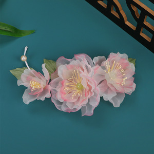 Collection Printemps 2025 – Conception Originale, Fleur en Soie Rose Dégradé Faite à la Main, Polyvalente, pour Hanfu, Épingle à Cheveux Douce, Coiffure et Maquillage - Product Image 3