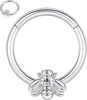 2025 vente en gros mode abeille nez anneaux F136 titane nez anneaux nouveaux goujons de nez boucles d'oreille bijoux perforés pour femmes et hommes