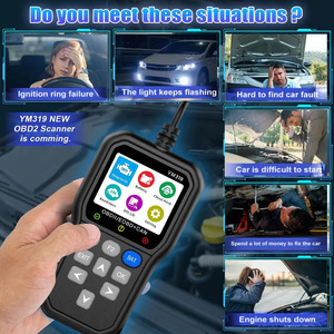 Outil de diagnostic OBD2 YM319 Auto Noir avec garantie d'un an, écran couleur 2,4 pouces, USB / 13 langues, outil automobile YM319 V310 OBD2 - Product Image 4
