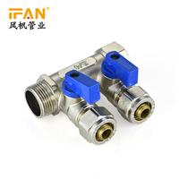 Runmeifan — collecteur de chauffage au sol, 2-6 voies, Valve de réception d'eau Pex, tubulure d'eau