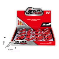 Camion de pompiers en métal moulé sous pression QS Custom Alloy, modèle réduit 1:55, multi-styles, fonction de recul, jouet pour enfants, boîte de présentation, cadeau