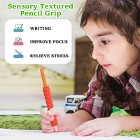 Manchons de crayon en silicone longs et élastiques, personnalisables avec logo et formes variées, pour une écriture ergonomique