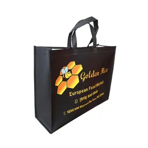 High Quality Laminated Custom Market Recycled Promotional Reusable Pp Laminated Non Woven Shopping Bag With Logo