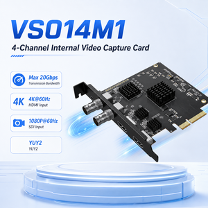Carte de capture vidéo interne 4 canaux (2xHDMI 4K*60Hz + 2xSDI), PCIe 2.0 X4, 1080P*60Hz, triple mode, entrée ligne pour Win/<span class=keywords><strong>Mac</strong></span>/Linux - Product Image 2