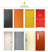 Porte coupe-feu en acier UL 180 min, barre anti-panique en métal creux, sécurité, hôpital, école, usine, porte coupe-feu en acier commerciale
