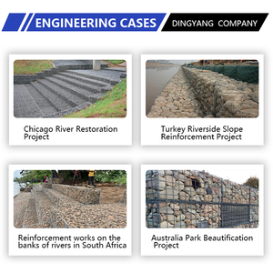 Kawat Gabion Heksagonal Galvanis/Galfan, Jaring Kawat Logam Tahan Lama untuk Konstruksi Tembok Penahan, Anyaman Kustom, Pembengkokan Khusus - Product Image 4