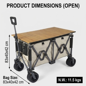Carrello Pieghevole Professionale 2026 Rinforzato con Piano d'Appoggio, Carretto Portatile per Mercato e Base per Stazione di Alimentazione Esterna - Product Image 5