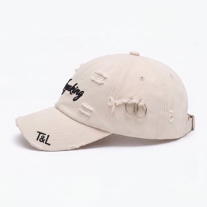 Custom <b>Flat</b> Embossed 6-Panel Denim Cap Vintage Washed Streetwear Baseball <b>Hat</b> for Men Wholesale Supplier Fashionable Adjustable - Product Image 3