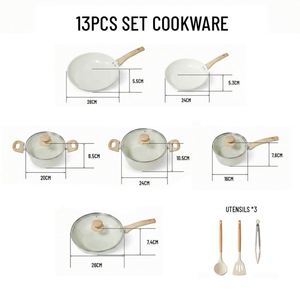 Juego de utensilios de cocina al por mayor de E-Top Factory con juego de utensilios de cocina antiadherentes, paquete personalizado, juego de ollas y sartenes con pinzas, espátula y cucharón - Product Image 3