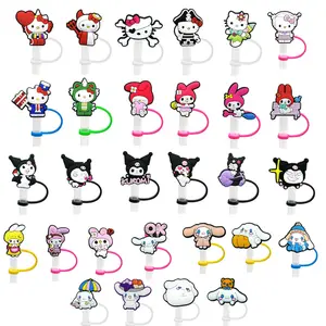 harry new silicone custom straw topper charm cover for tumbers wholesale cute HYB kuaji pvc set attachment straw topper