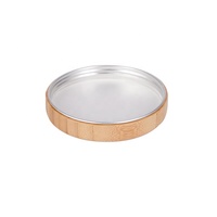 Bocaux cosmétiques en aluminium en bois de bambou haut de gamme bocal en aluminium en bambou pour bougie