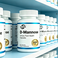 Complément Alimentaire en Capsules de D-Mannose 500mg 1000mg OEM ODM pour Adultes, Santé Urinaire Hommes Femmes, Soutien aux Voies Urinaires et aux Infections Urinaires (UTI) à la Canneberge