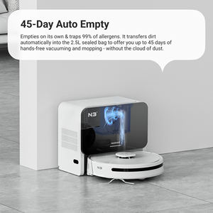 หุ่นยนต์ดูดฝุ่นทำความสะอาดตัวเอง Neakasa N3 AI พร้อมฟังก์ชั่นถูพื้นแบบเปียก/แห้ง ใช้พลังงานแบตเตอรี่ สำหรับใช้ในบ้านและโรงแรม แรงดูด 4000Pa - Product Image 3