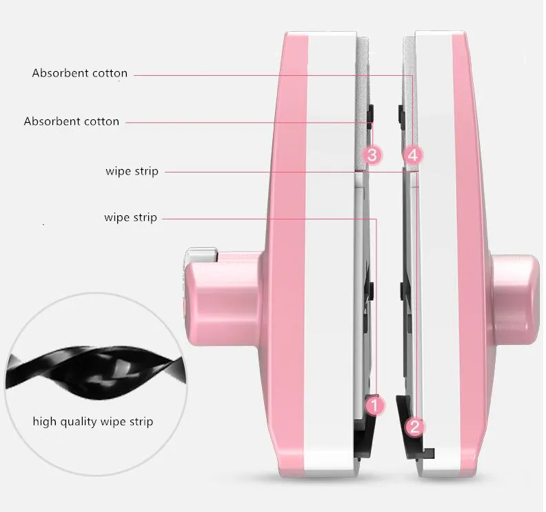 Dailymag Hot Koop 5-35Mm Glas Borstel Verstelbare Dubbele Side Bril Magnetische Glazenwassers