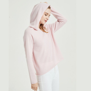 Femmes Cachemire <span class=keywords><strong>Laine</strong></span> Tricot <span class=keywords><strong>Rose</strong></span> En Cachemire À Capuche - Product Image 1