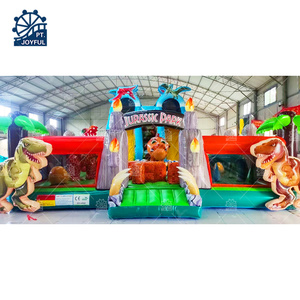สนามเด็กเล่นไดโนเสาร์เป่าลมเชิงพาณิชย์ |   บ้านลมเป่าลมอเนกประสงค์พร้อมสไลเดอร์สำหรับงานปาร์ตี้เด็ก - Product Image 4