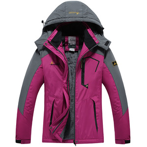 <span class=keywords><strong>Veste</strong></span> d'extérieur d'hiver pour <span class=keywords><strong>femme</strong></span> pour ski snowboard randonnée imperméable chaud <span class=keywords><strong>polaire</strong></span> fermeture à glissière Style décontracté coupe-vent - Product Image 5