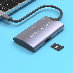 External Aluminum Alloy USB 2.0 Card <strong>Reader</strong> Supports CF/TF Cards for Tablets &amp; Computers Smart Card <strong>Reader</strong> <strong>Chip</strong> - Product Image 4