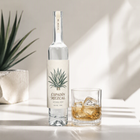 Botol Kaca Tequila Silinder Tinggi Mewah 500ml Botol Alkohol Kosong dengan Gabus dan Stiker untuk Merek Minuman Keras Premium Logo Kustom