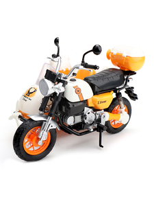 Motocyclette en métal moulé sous pression 1:8 avec side-car, coussin de siège ouvrable, lumières, sons et guidon articulé – Jouet cadeau - Product Image 5