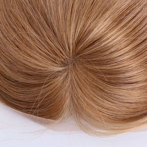 Настраиваемый кружевной Топпер для волос, кружевной передний край из искусственной кожи, европейская выровненная кутикула, кружевной топ ручной вязки для женщин - Product Image 6