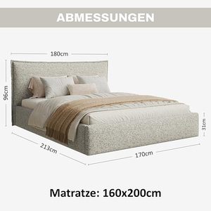 Modernes Letti-Bett mit Stauraum, Lattenrost, Samtpolsterung, Holzrahmen, Gasdruckfeder-System, Gepolstertes Kopfteil, Umweltfreundlich - Product Image 4
