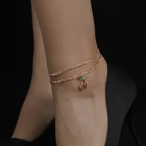 Новейшие модные ювелирные изделия браслет на щиколотку с позолоченной цепочкой и кристаллами