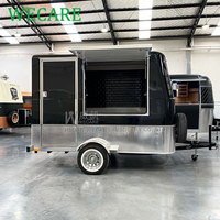 Wecare Petites machines à grignoter personnalisées camions de nourriture mini cuisine mobile entièrement équipée bbq remorque de restauration rapide à vendre