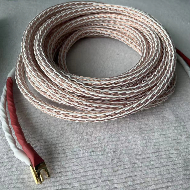 High End Braided Speaker Cables OCC Pure Copper