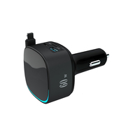 USB-C 60W 3.1 kabel 3 port PD 3.0 pengisi daya mobil kompatibel untuk Laptop & telepon