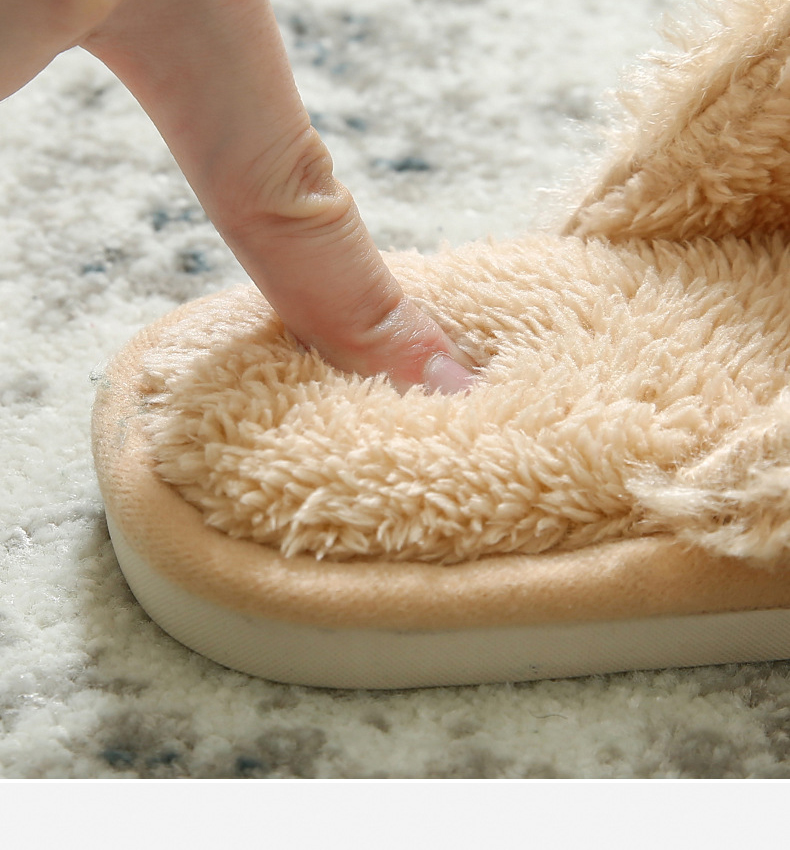 Couples Home Cotton Slippers Comfortable Warm Soft House Slippers Winter