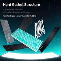 Keyboard Gaming ATK RS7 Air Wired Esports untuk FPS MOBA PC Gamer Hall Effect Rapid Trigger 75% 8KHz RGB Backlit Bodi Aluminium