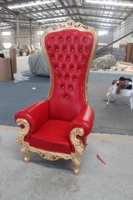 Chaises game of thrones de reine à l'image dorée, meubles de salon, chaise grande taille, incurvée, en bois massif, siège d'amour, pour mariage