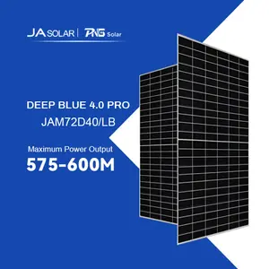 Продажа с завода JA N type JAM72D40 575-600/LB серии 575W 580W 585W 590W 595W 600W бифациальные солнечные панели для домашнего электричества