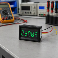 0.36 inci 5 Digit Digital Only Voltmeter Ammeter DC 3.5-30V Meter Panel Mobil dengan Cangkang