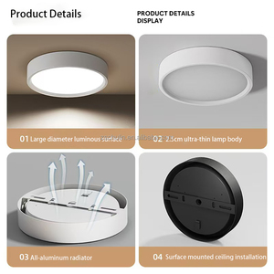 Chulin Plafonnier Moderne Blanc Aluminium Noir 5W 7W 12W 15W 24W 30W LED Encastré Apparent Pour Maison Magasin Hôtel - Product Image 6